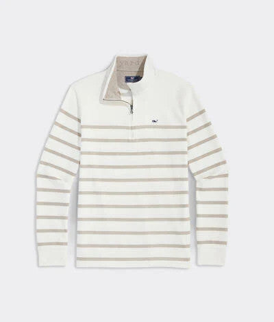 Vineyard Vines Breton Stripe Saltwater Quarter Zip Timber