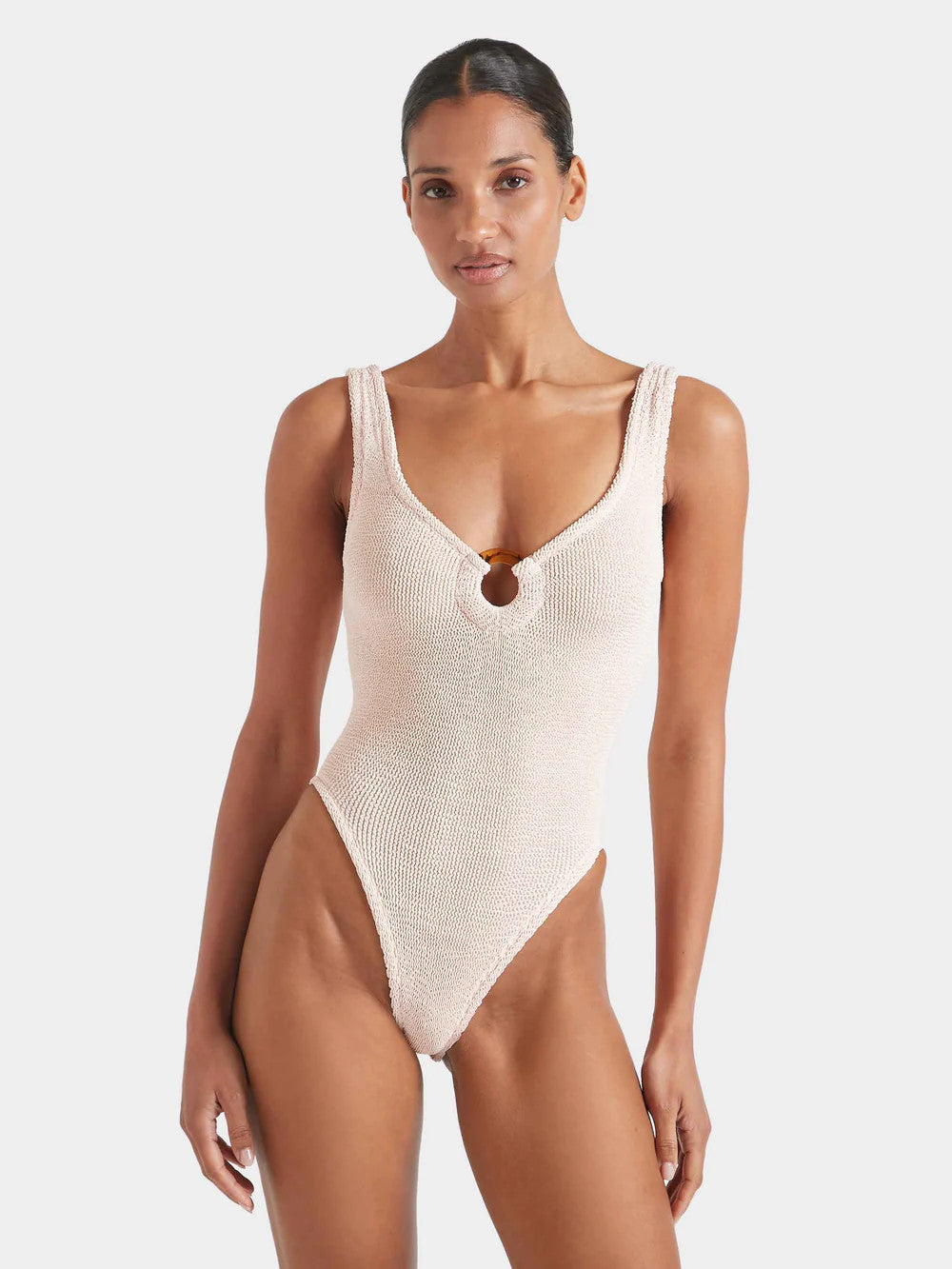Hunza G Celine One Piece Swimsuit Blush O/S