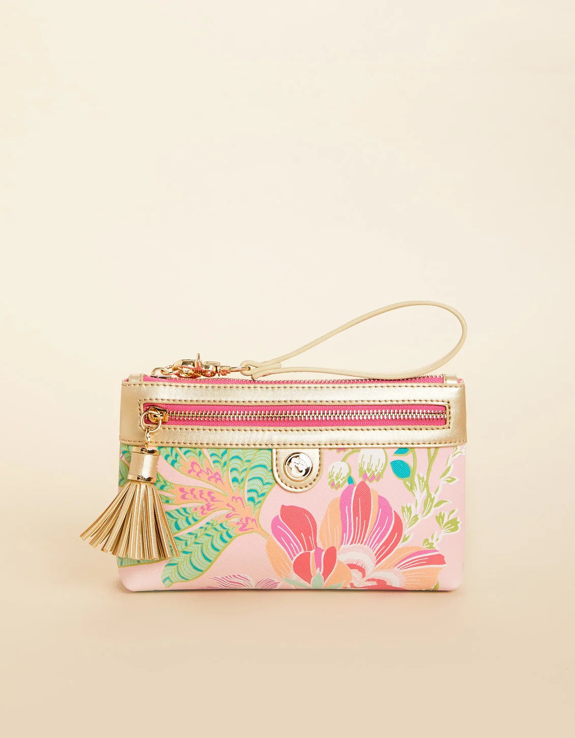 Spartina Tassel Wristlet Flamingo Pineapple