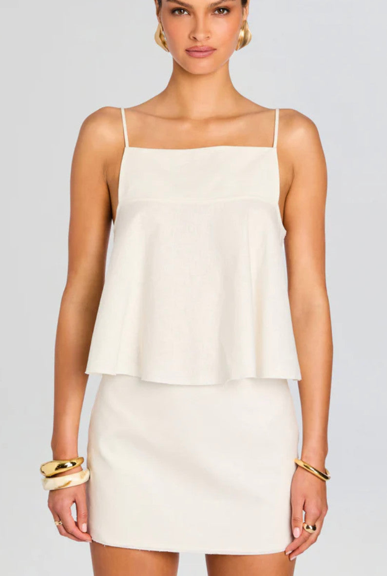 SER.O.YA Miley Linen Top Eggshell*