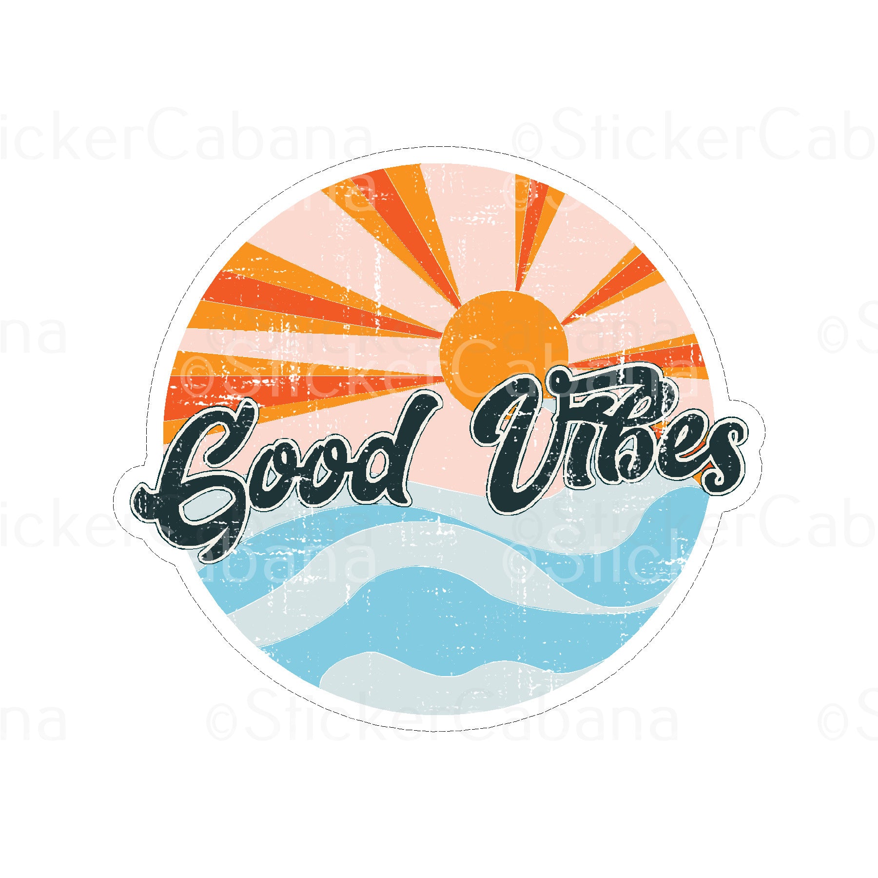 Sticker Cabana Good Vibes Large Sticker