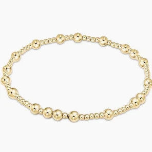Egirl Hope Unwritten Pattern 4mm Bead Bracelet Gold