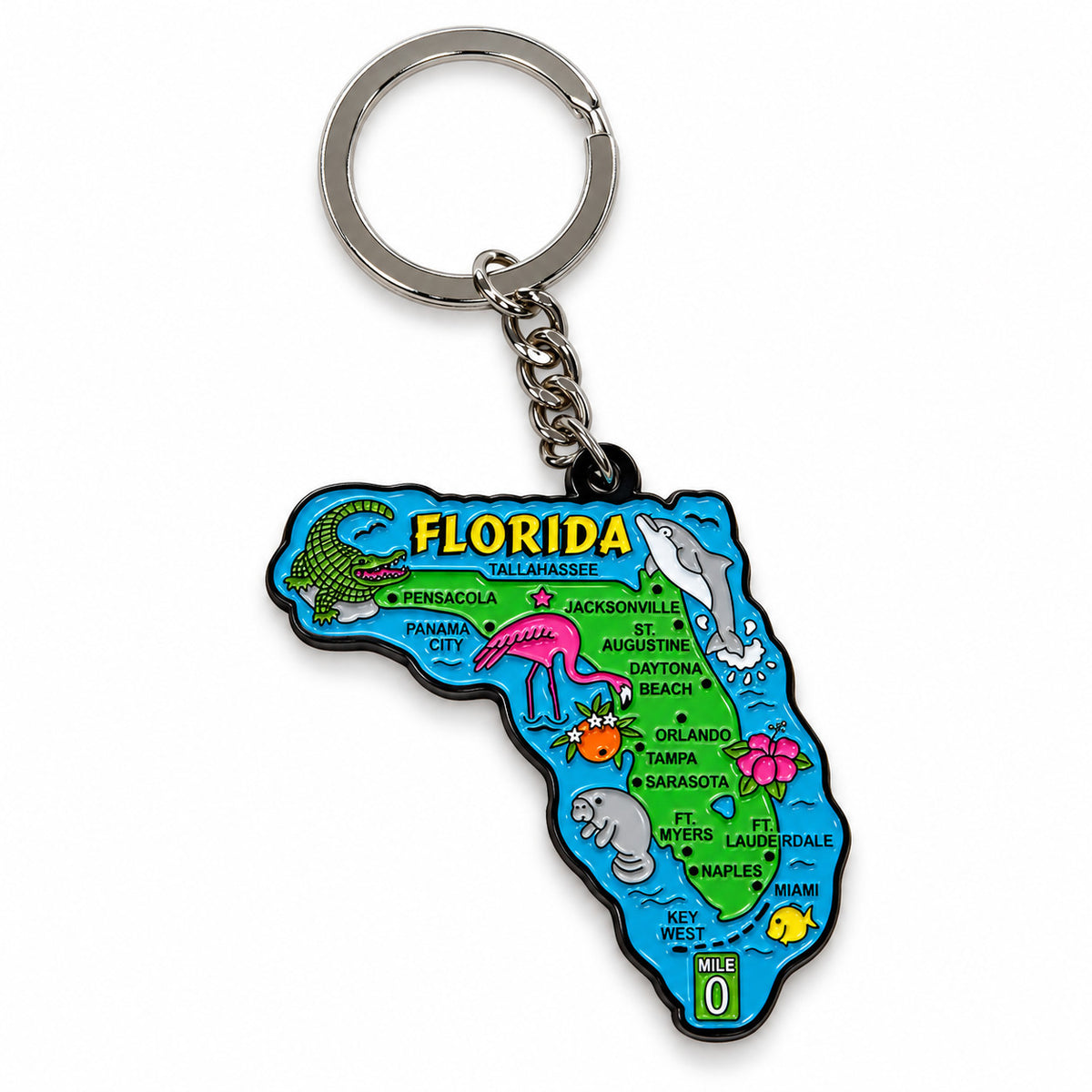 Florida Map Keychain