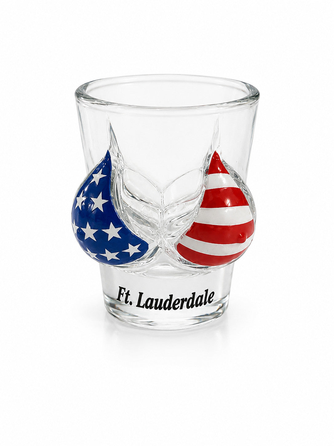 Ft. Lauderdale USA Flag Bikini Bust Shot Glass