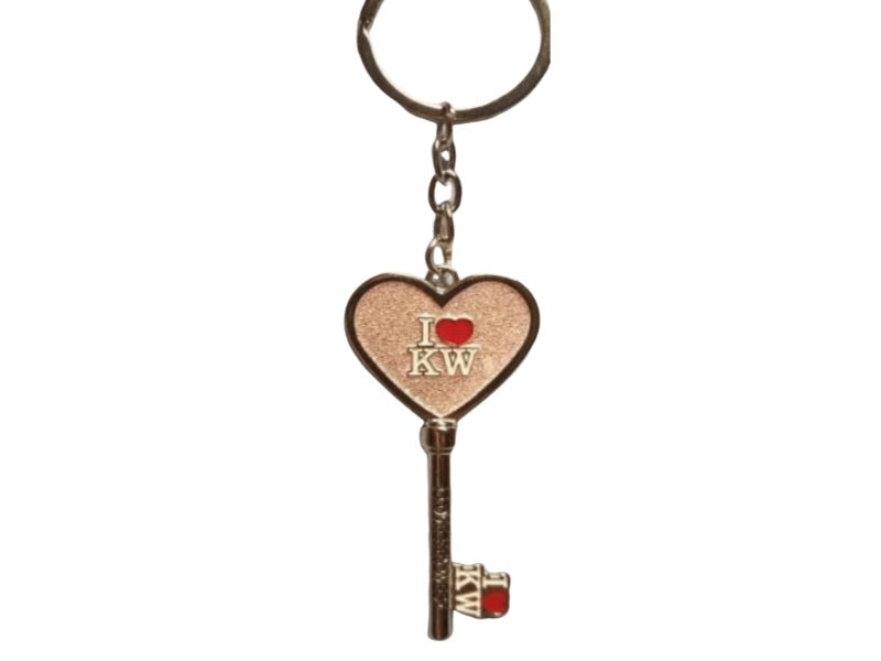 Jojo's I Heart KW Pink Key Keychain