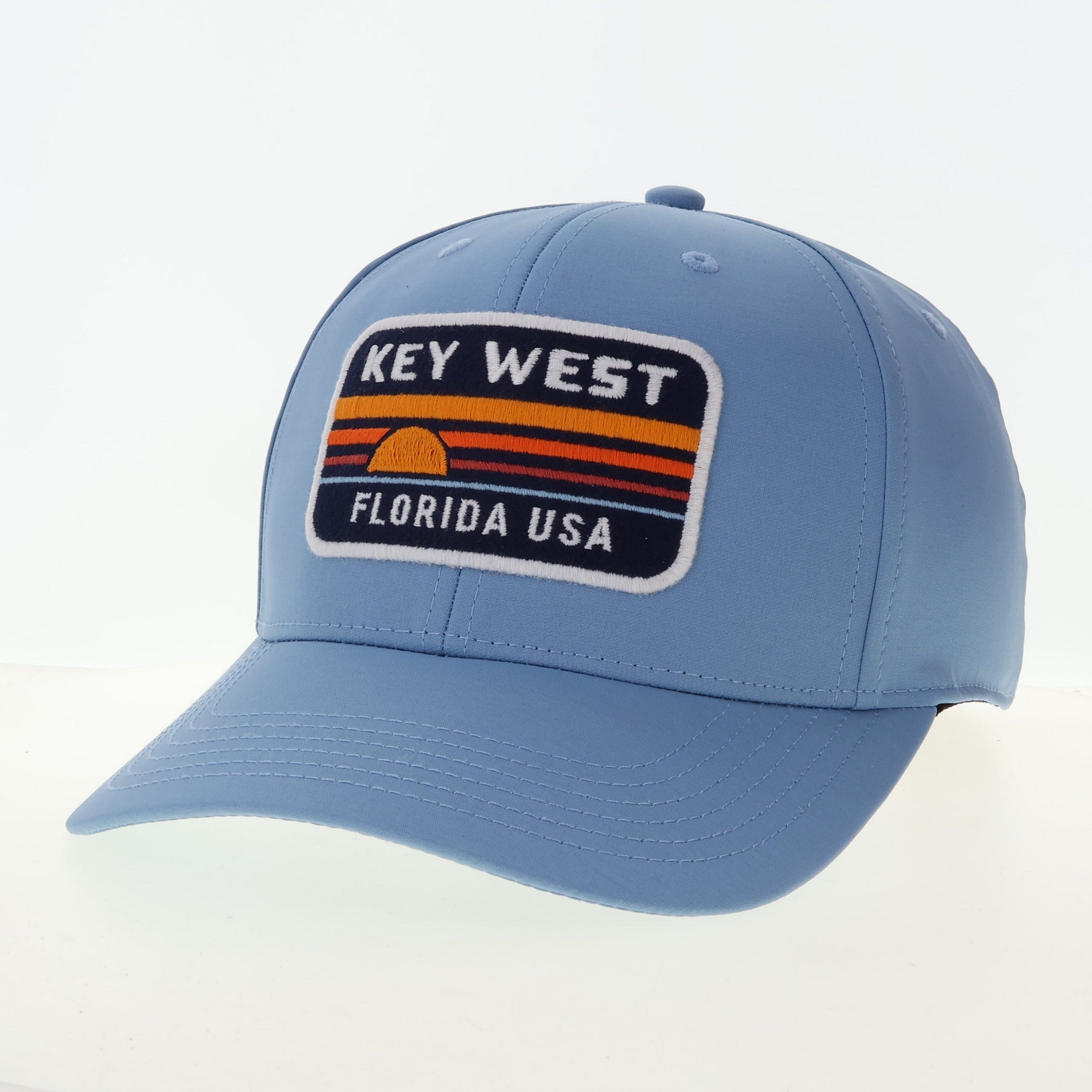The Legacy Retro Evening Patch Key West Trucker Hat. Vintage Keys style at Shaddow & Fish, 1024 Duval Street, Key West FL.