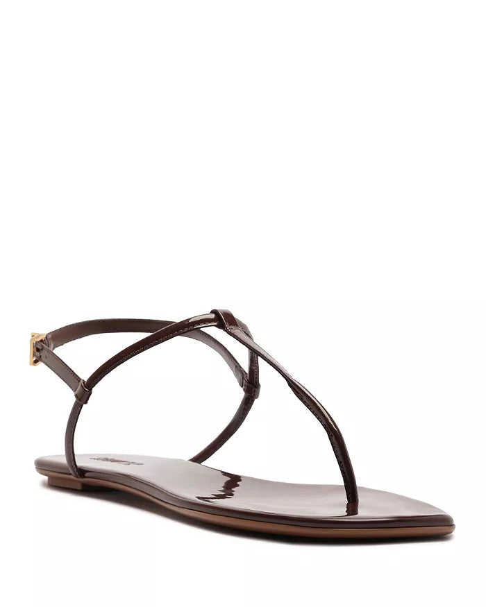 Schutz Elsha Flat Sandals Root Brown