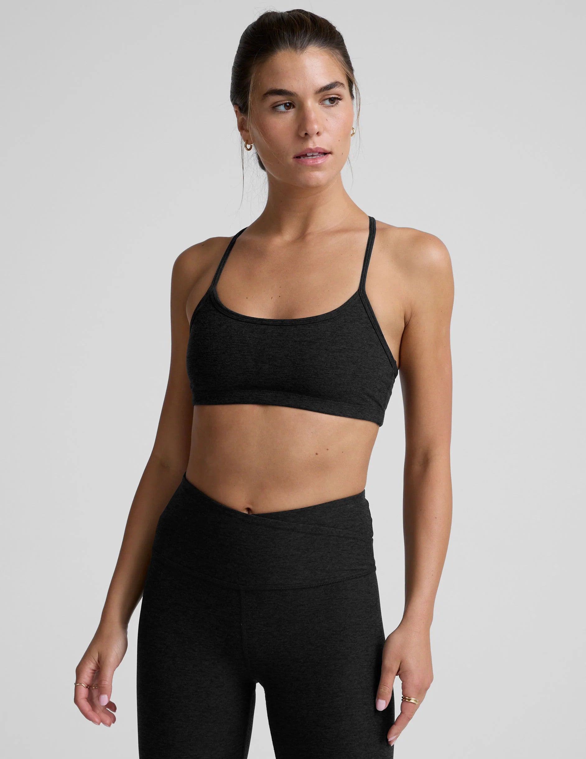 Beyond Yoga Spacedye Slim Racerback Bra Darkest Night