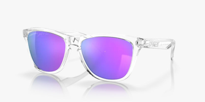 Oakley Polished Clear w/ Prizm Violet Lens Frogskins Sunglasses