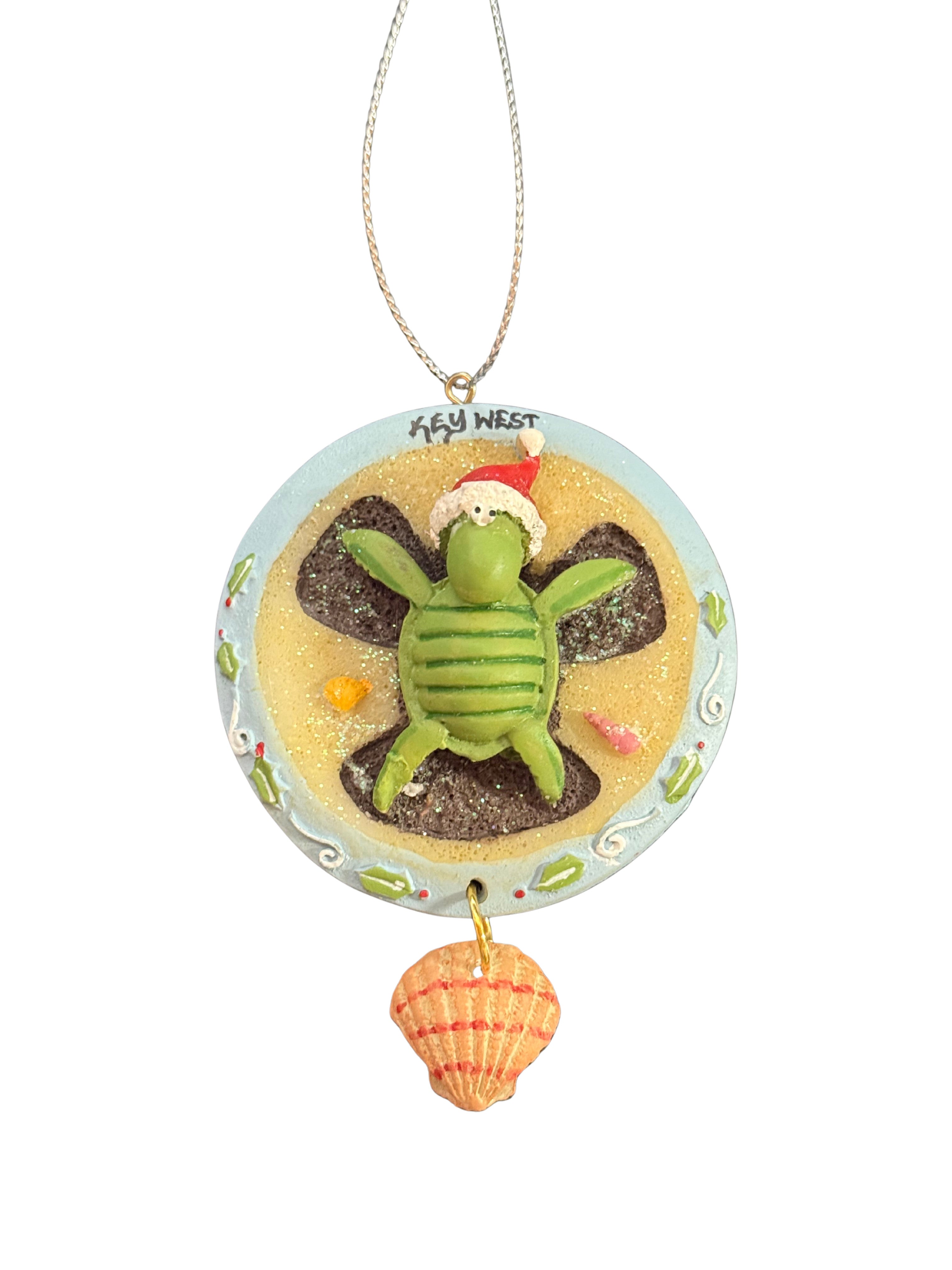 Cape Shore Key West Turtle Sand Angel Resin Ornament