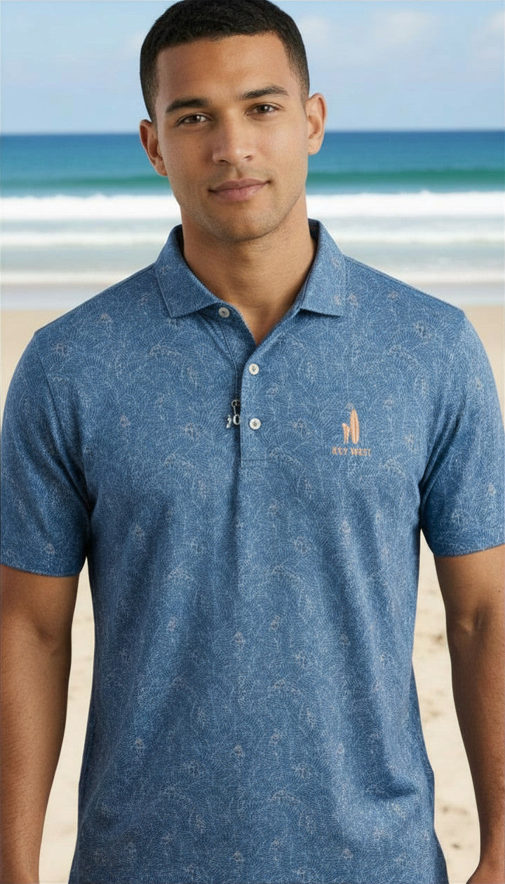 Johnnie-O Osmond Key West Performance Jersey Polo Lake