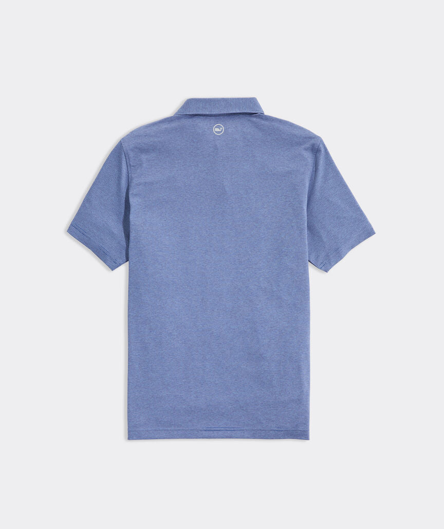 Vineyard Vines St. Jean Stripe Sankaty Polo Blue Depth Tejeda