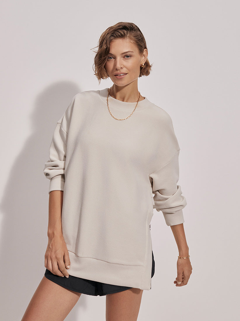 VARLEY Mae Boyfriend Sweater Moonbeam