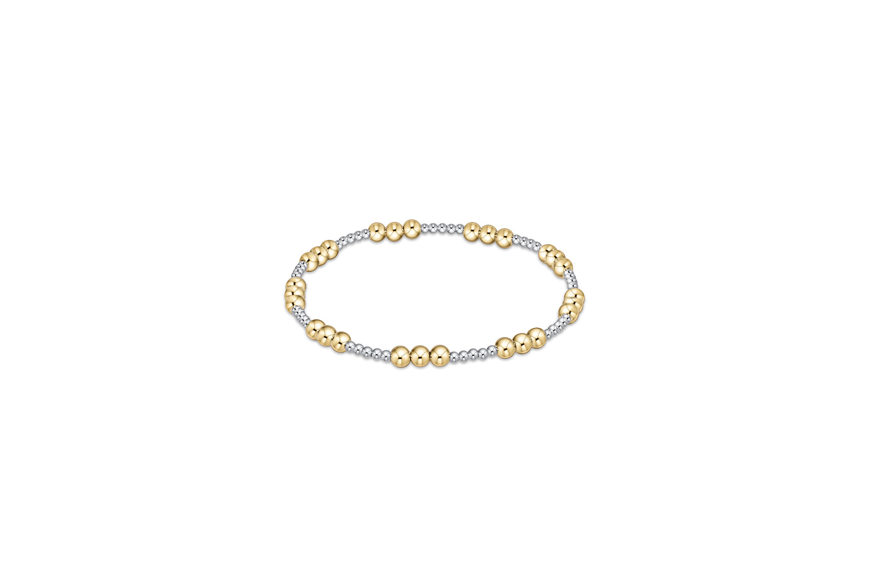 Enewton Classic Joy Pattern 4mm Beaded Bracelet Mixed Metal