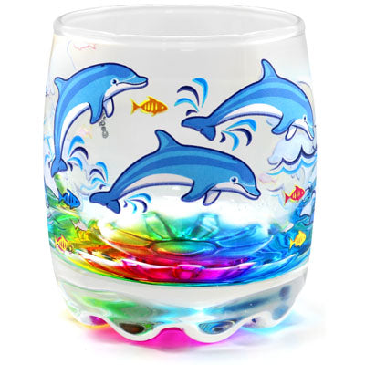 Key West Dolphin Rainbow Bottom Shot Glass 2oz