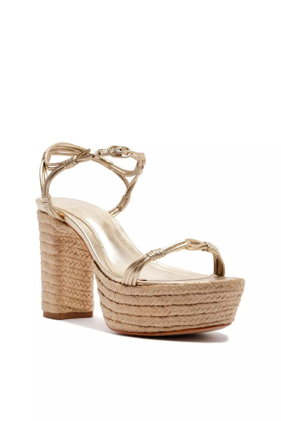 Schutz Nara Platform Sandal Platinum