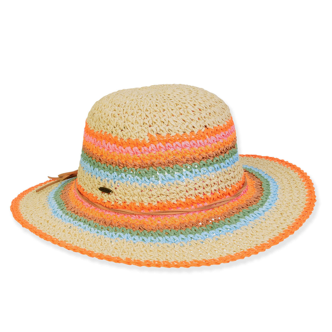 Sun 'N' Sand Sunny Dayz Youth Olga Colorful Floppy Hat