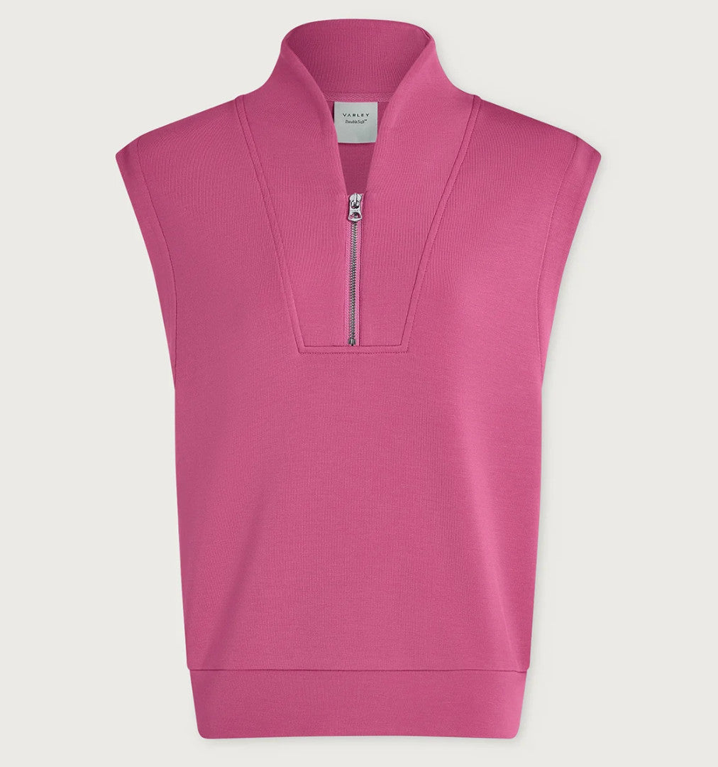 Varley Loretta Half-Zip Sleeveless Sweat Ibis Rose
