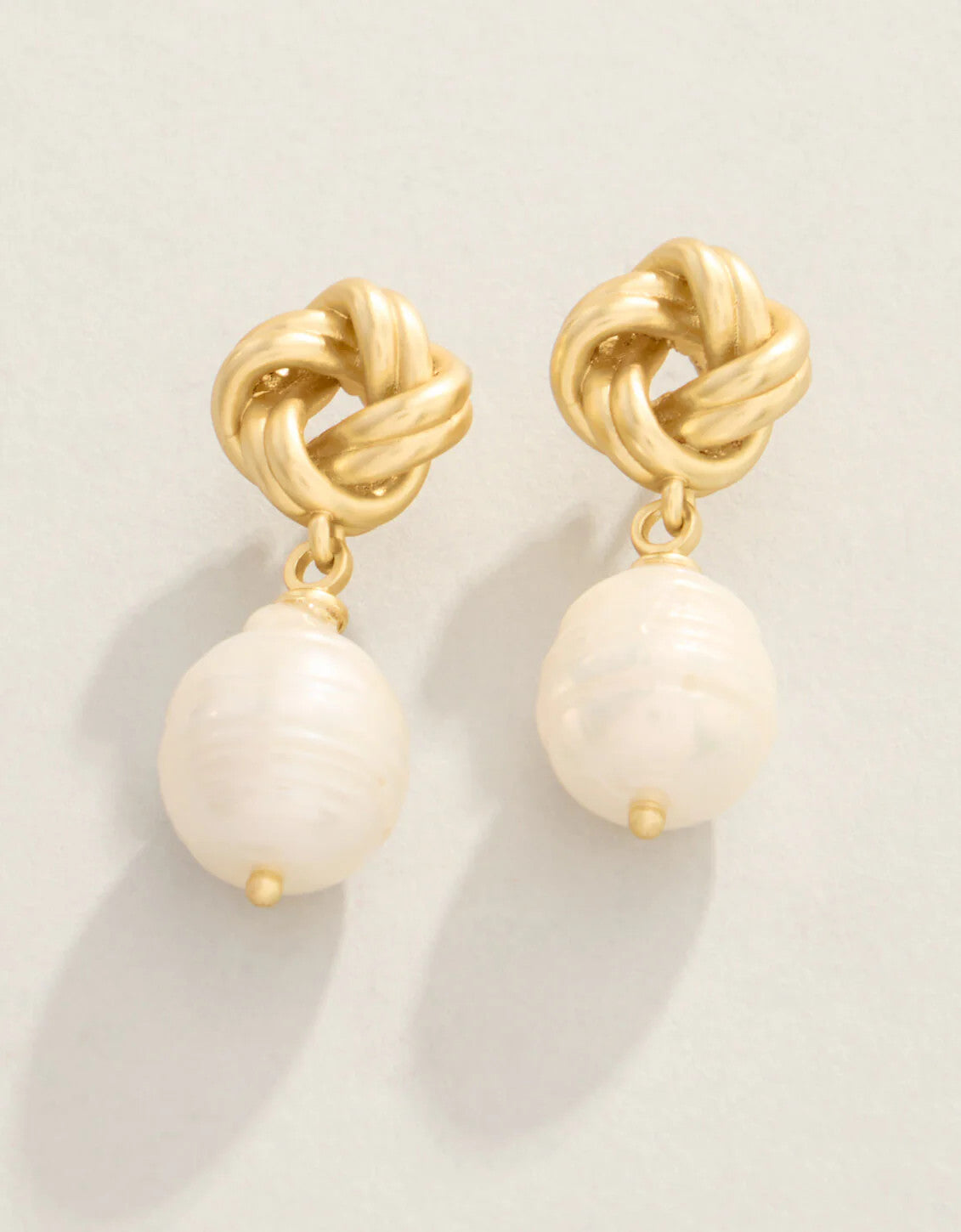 Spartina Knotted Pearl Earrings Pearl