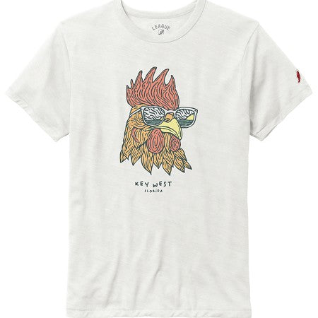 Legacy The Just Chillin Key West Rooster Tee SS Heather Canvas