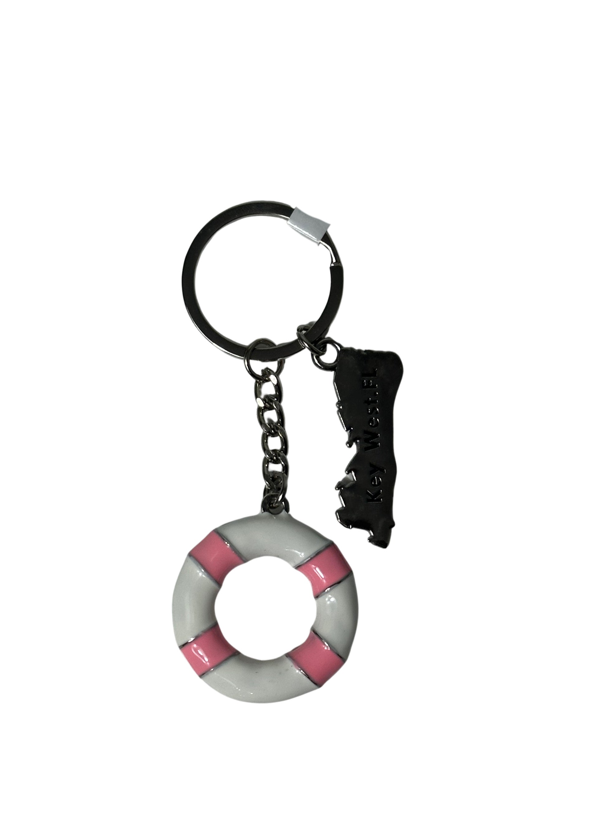 Lifesaver Float Key West Keychain Pink