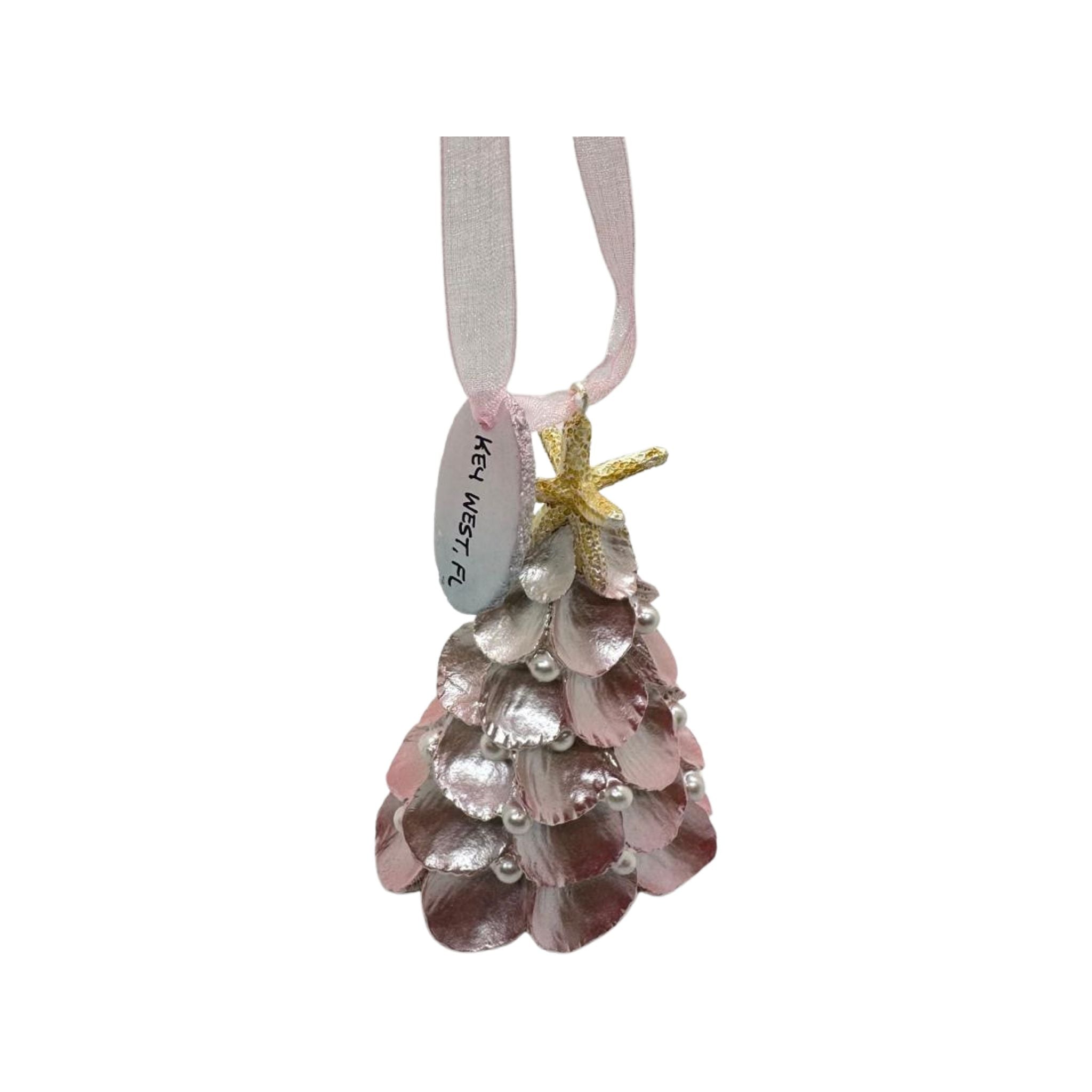 Cape Shore White Key West Shell Tree Resin Ornament