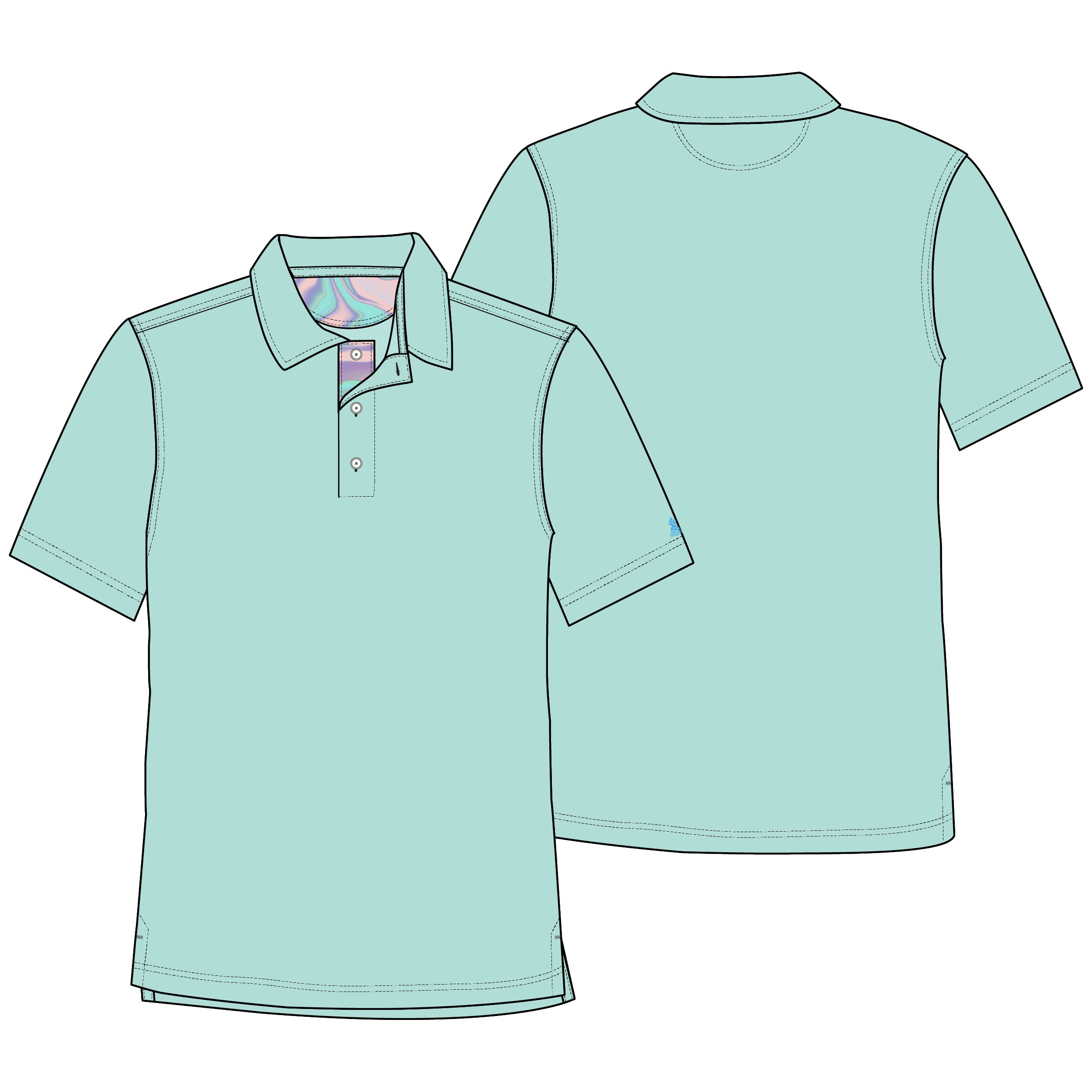Chubbies The Teal Mint Performance Polo 2.0