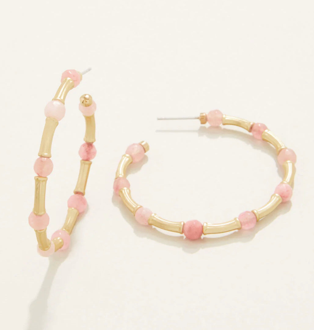 Spartina Calm Waters Hoop Earrings Pink