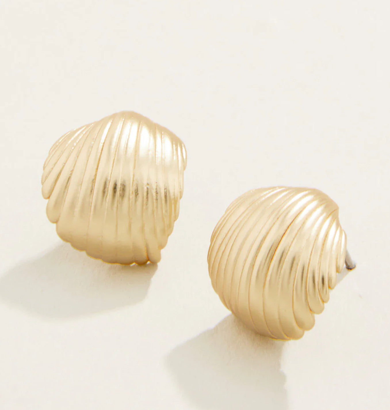 Spartina Shell Hoop Earrings Gold