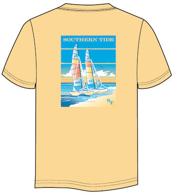 Southern Tide Beachside Catamarans Tee SS Pineapple