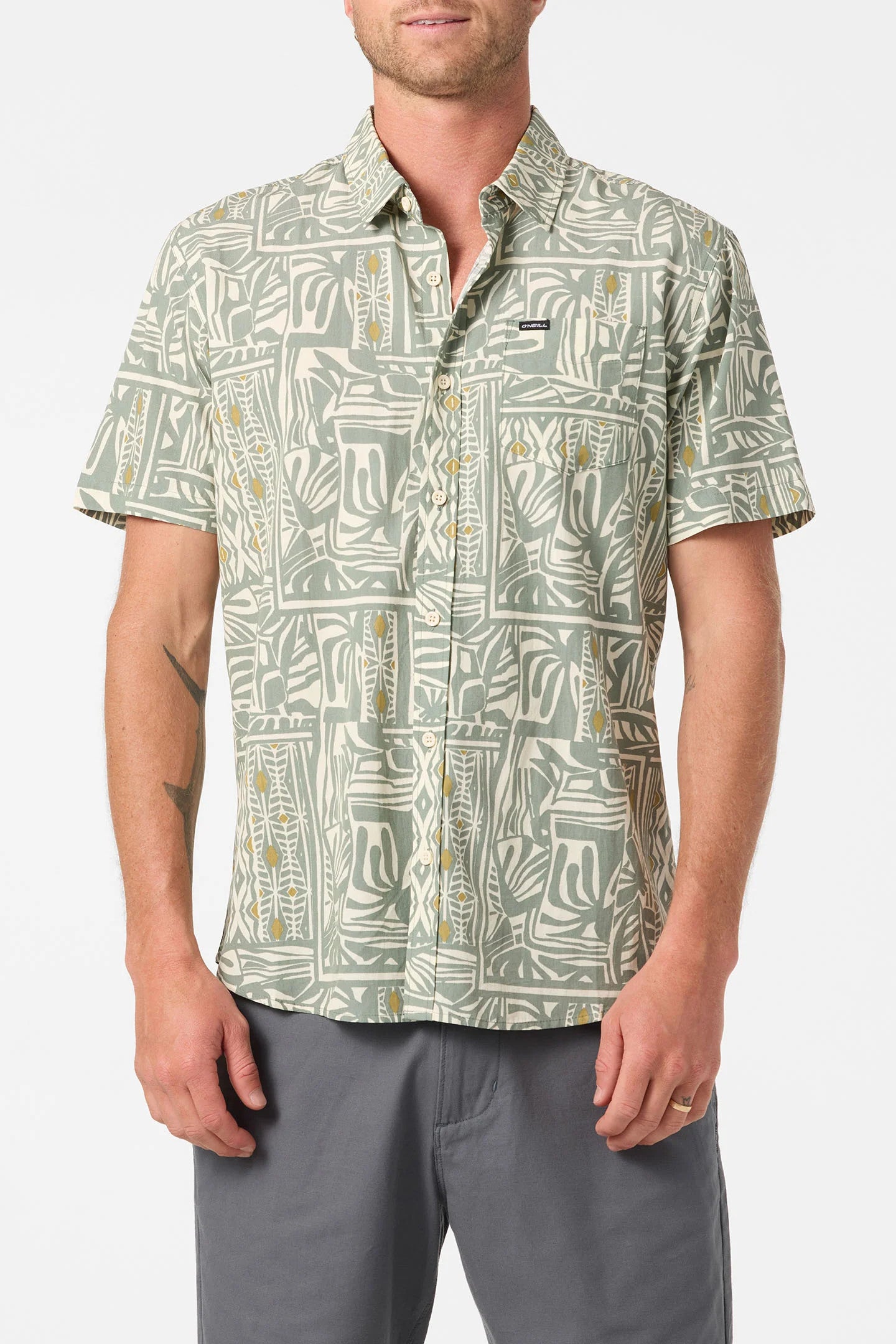 O'Neill Oasis Standard Woven Shirt SS Sage