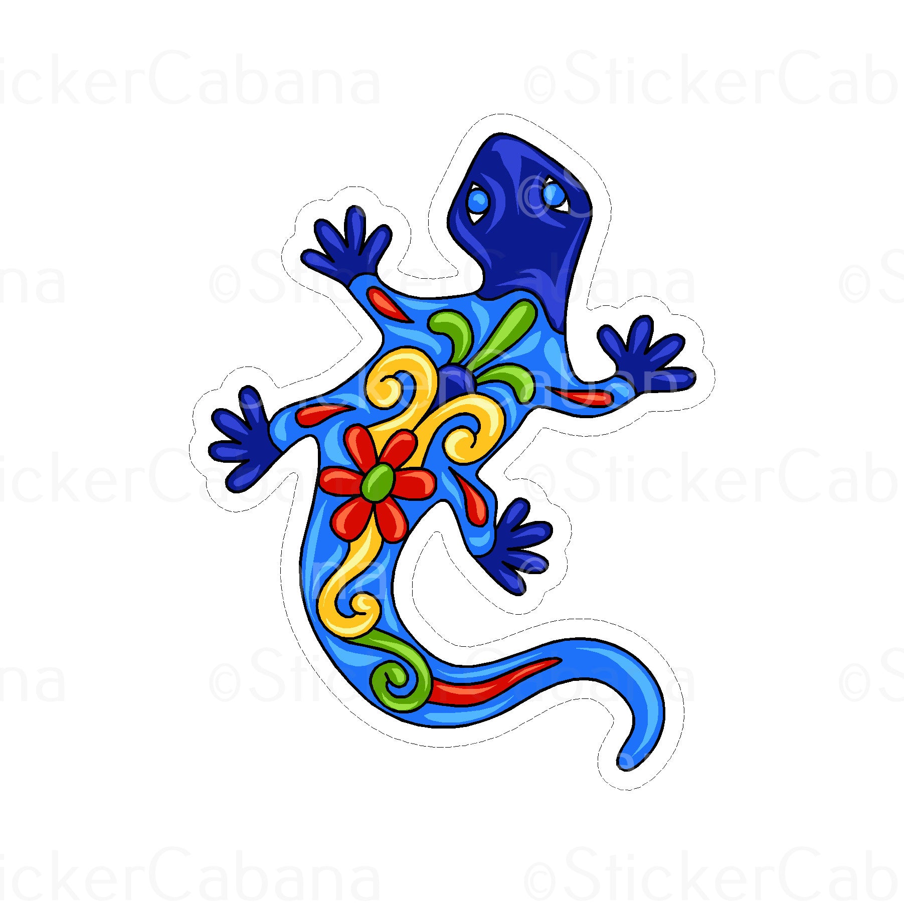 Sticker Cabana Light Blue Body Large Sticker