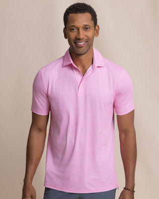 Southern Tide Paradise Shores Polo SS Orchid Pink**
