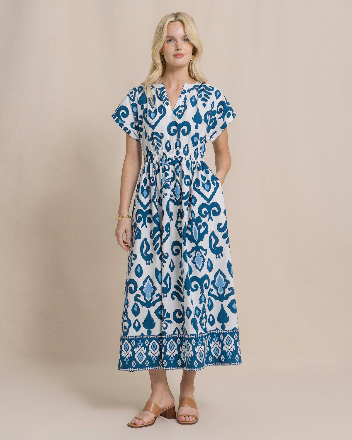 Southern Tide Ana Dolman Sleeve Maxi Dress Star White