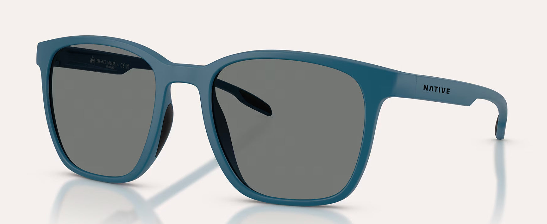 Native Eyewear Targhee Square Overland Blue Frame w/ Grey Lens Sunglasses Polarized