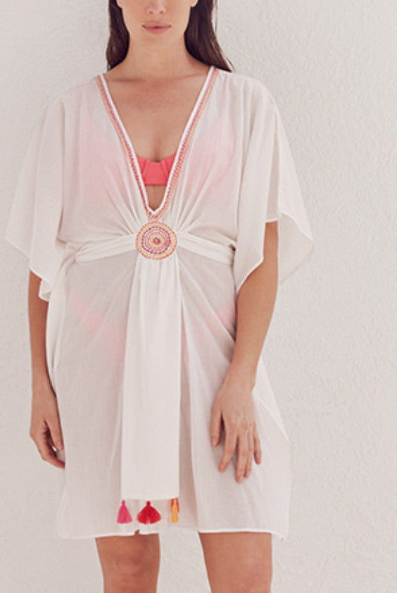 Sand Cloud Grace Kaftan White S/M