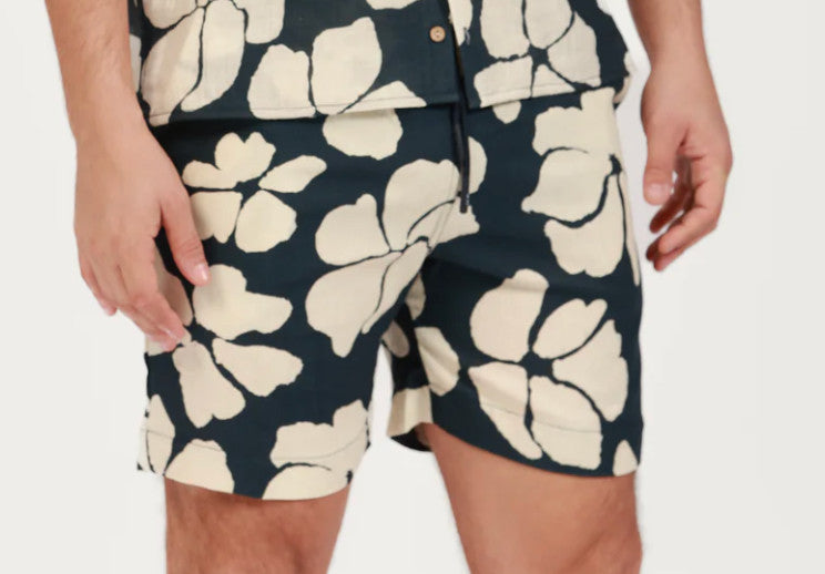 Salty Weekend Arthur Linen Printed Shorts