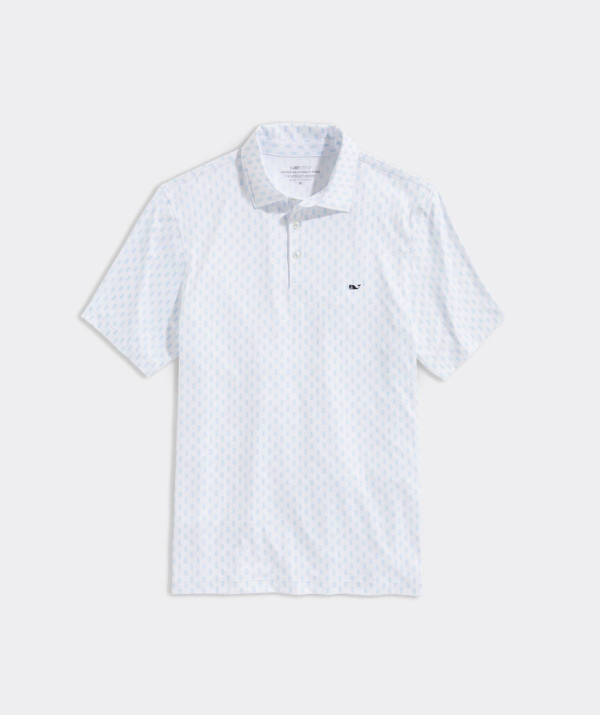 Vineyard Vines Printed Sankaty Polo Sail Knot- Jake Blue