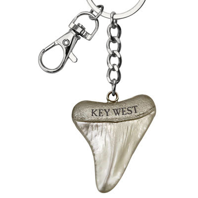 Shark Tooth Key West Charm Keychain