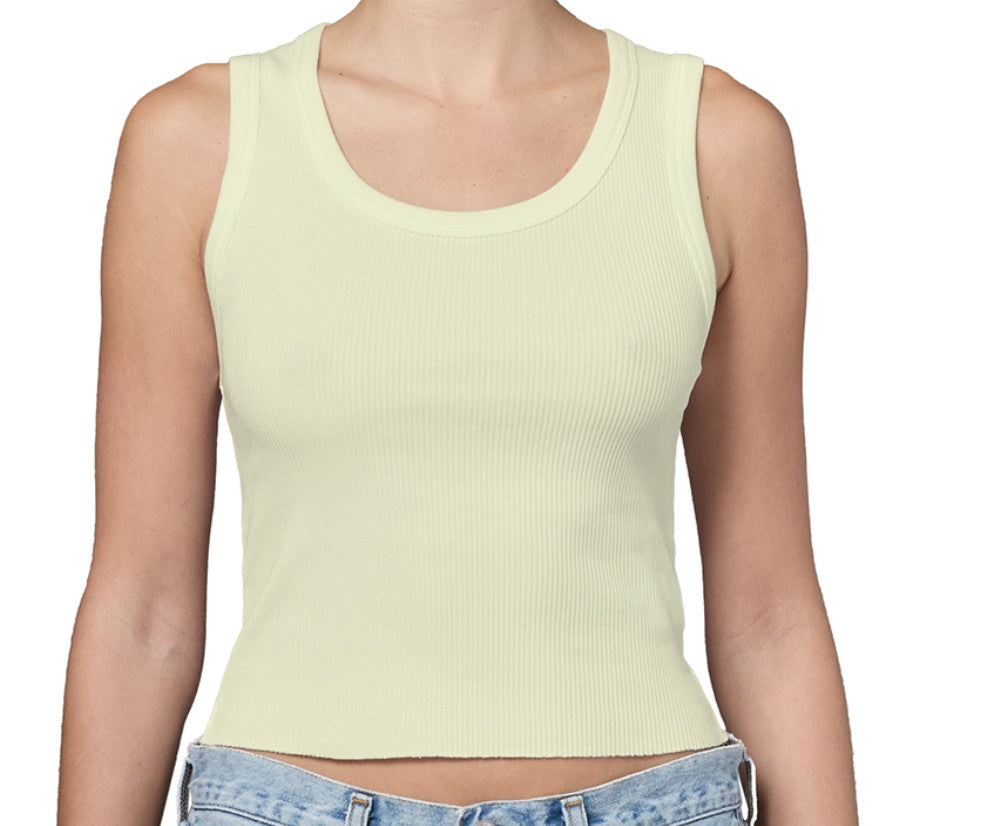 Agolde Shrunken Poppy Tank Lemon Drop