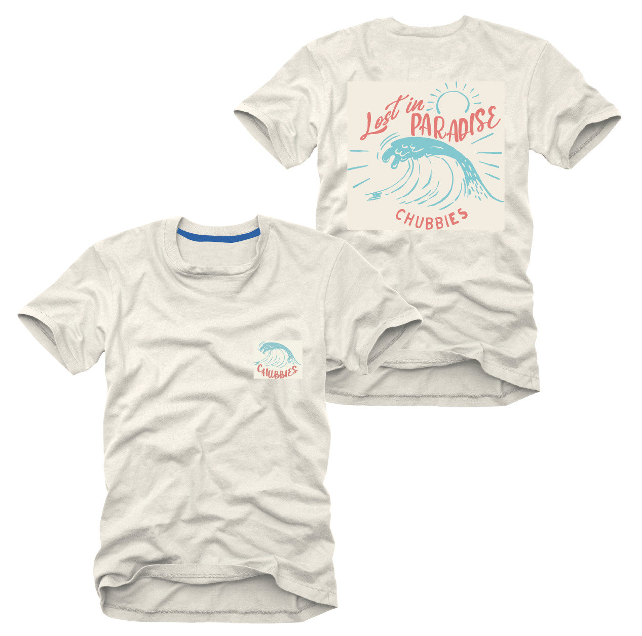 Chubbies The Lost In Paradise T-Shirt Cream
