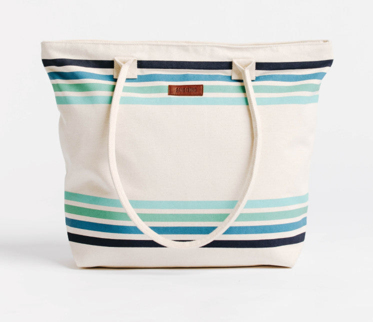 Sand Cloud Border Classic Stripe Beach Tote Natural