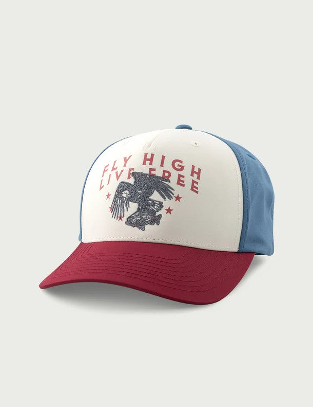 HUK Live Free Trucker Hat Blue Shadow