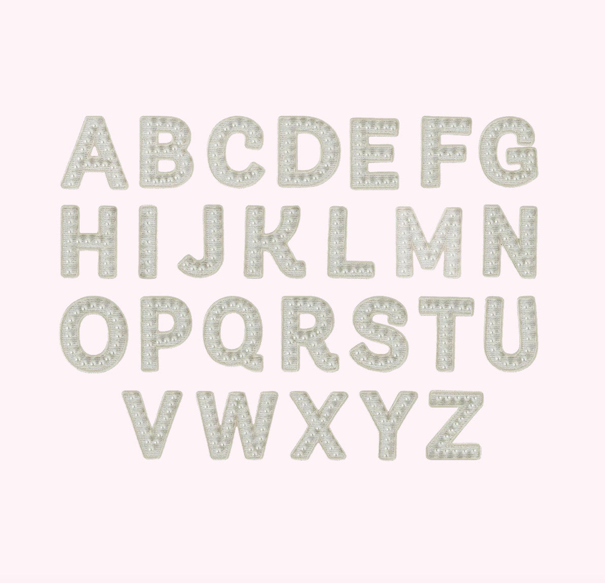 Stoney Clover White Pearl Alphabet Patch