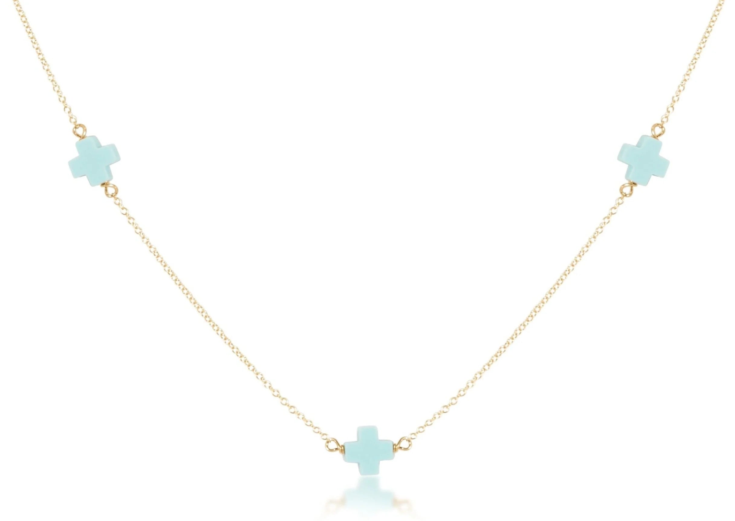 Enewton Simplicity Gold Signature Cross 15" Necklace