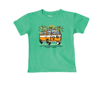 Shaddow and Fish Baby Road Again Let The Good Time Roll Key West SS Tee Seafoam