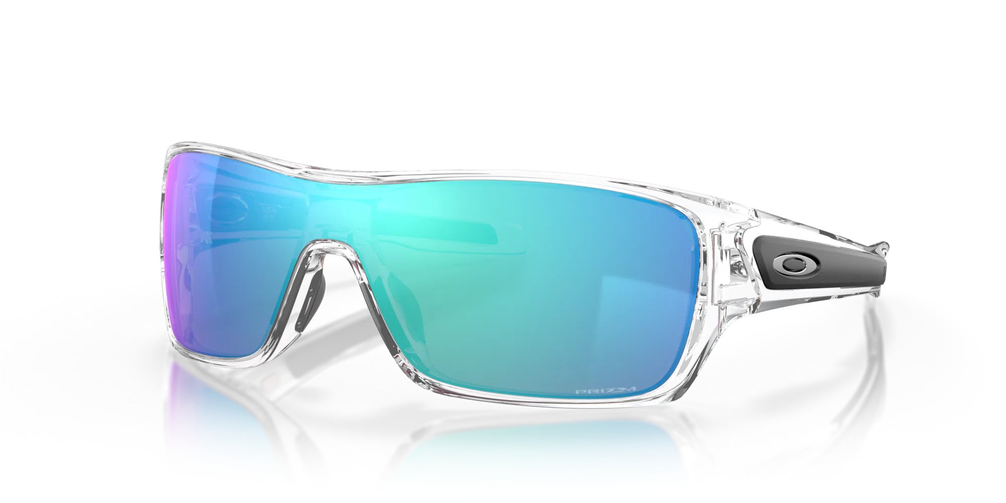 Oakley Polished Clear w/ Prizm Sapphire Lense Turbine Rotor Sunglasses