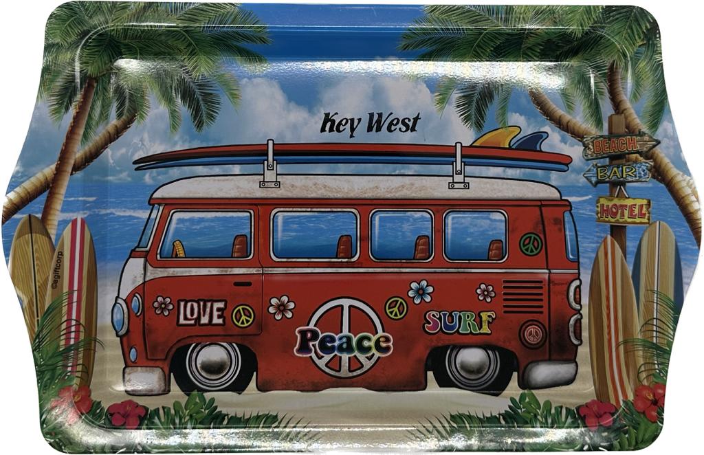 Key West Surf Bus 10"x6" Tin Tray