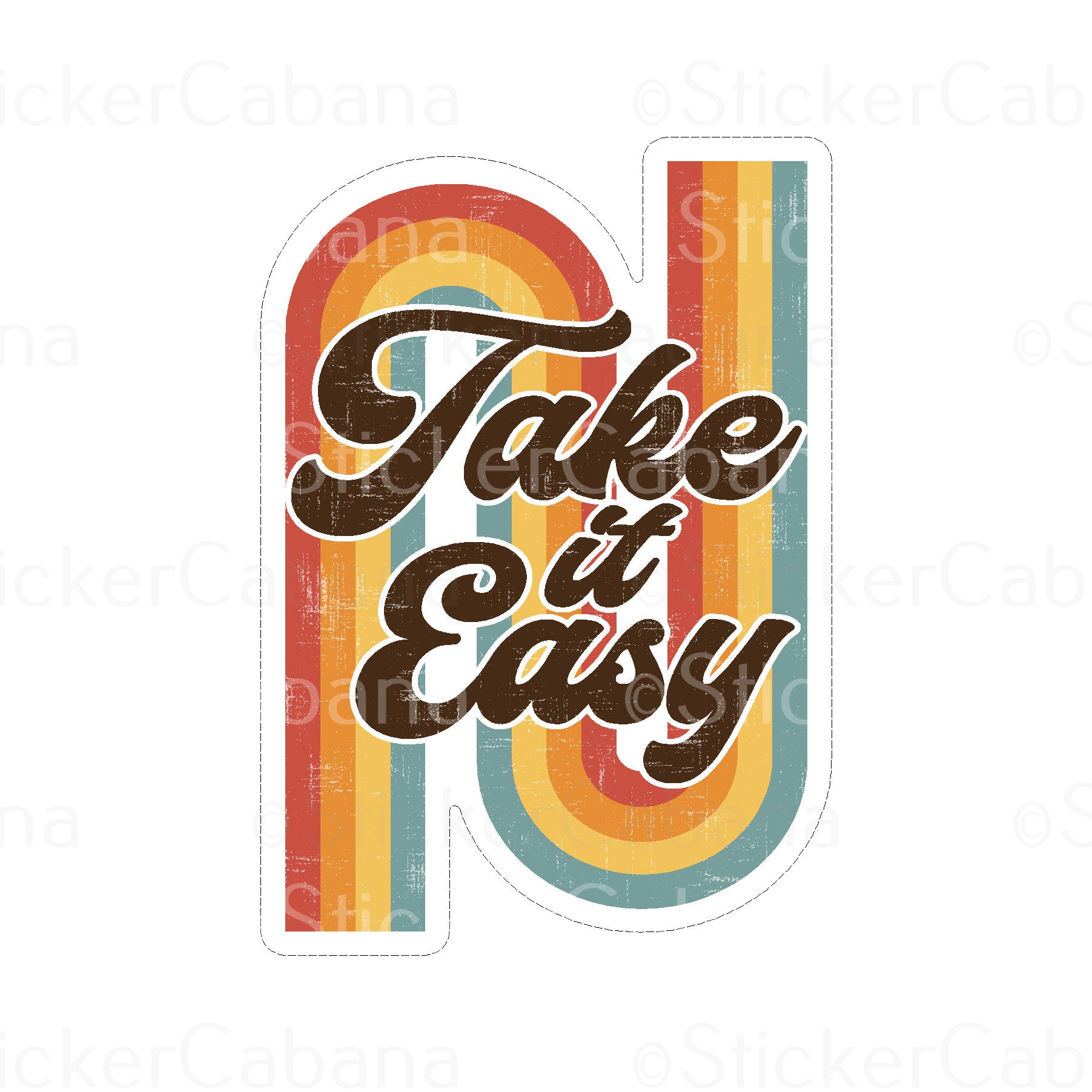 Sticker Cabana Take It Easy Large Sticker