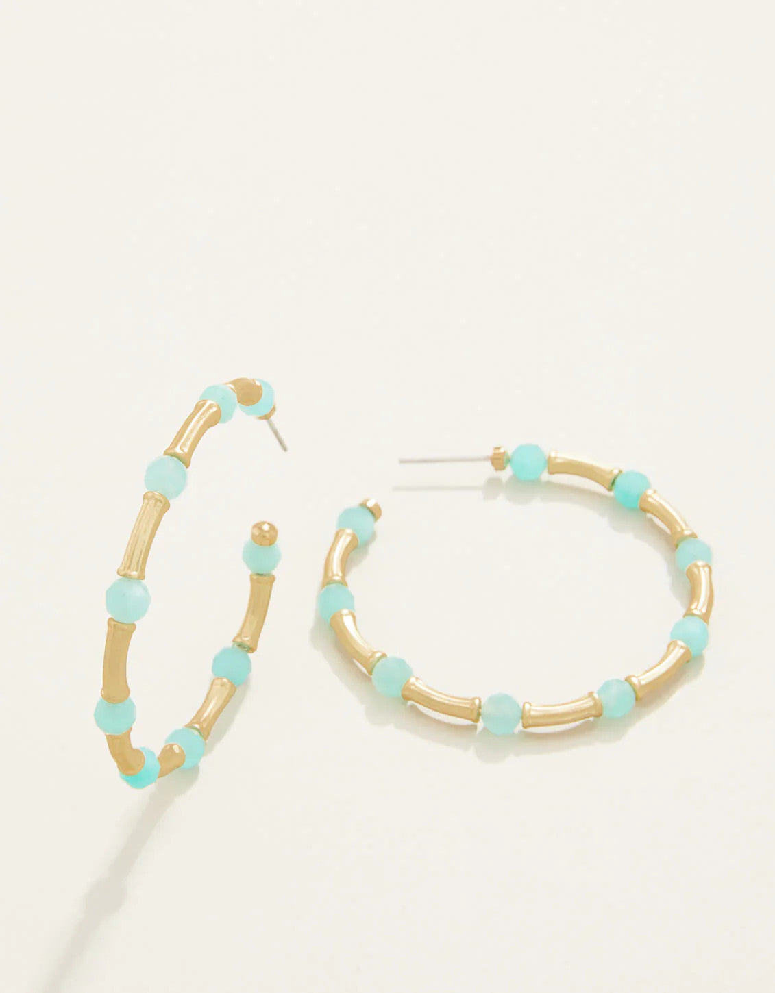 Spartina Calm Waters Hoop Earrings Amazonite Green